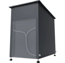 Séparateur de graisse gris avec tuyau de vidange et pieds