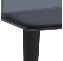 Detailansicht Tischbein mit Tischplatte