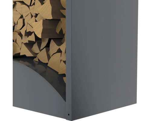 Brennholzregal mit Holz
