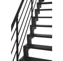 Detailansicht einer Treppe mit Geländer