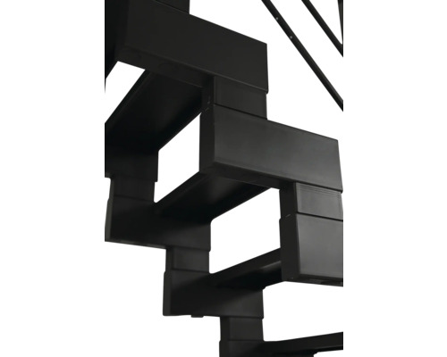 Detailaufnahme einer Treppe aus Metall