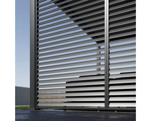 Clôture à lamelles métallique pour l'extérieur