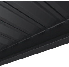 Gros plan du toit métallique d'un pavillon