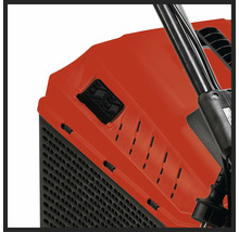 Vue détaillée d'une souffleuse à neige avec interrupteur de marche/arrêt