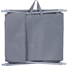 Panier à linge en tissu avec poignées et armature en métal