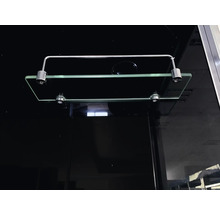 Glasablage mit Metallhalterung für Badezimmer