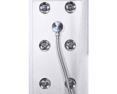 Élément de douche avec douchette à main et jets de massage