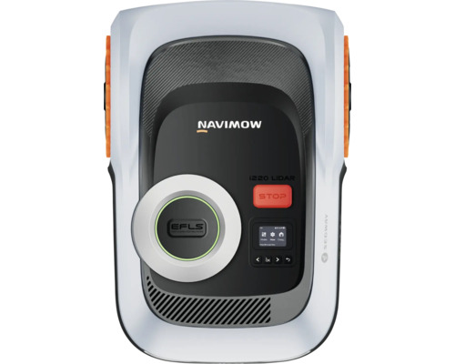 Navimow Mähroboter mit Stopptaste und Exact Fusion Locating System