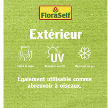 Logo FloraSelf. Convient pour l'extérieur. Fabriqué à la main. Résistant aux UV. Résistant au gel. Peut également être utilisé comme abreuvoir pour oiseaux.