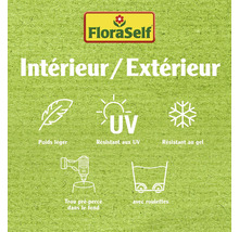 Logo FloraSelf, convient pour l'intérieur et l'extérieur, léger, résistant aux UV, résistant au gel, trou pré-percé dans le fond, avec roulettes