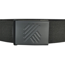 Ceinture textile noire avec boucle en métal