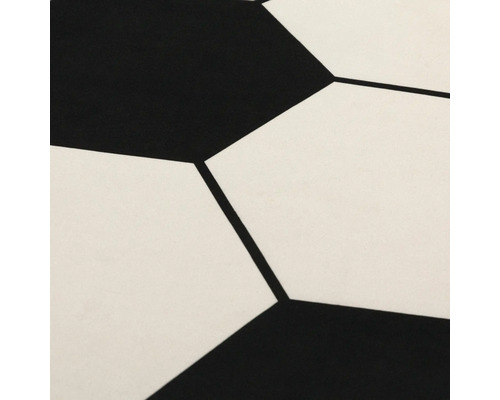 Gros plan d'un motif de ballon de football noir et blanc