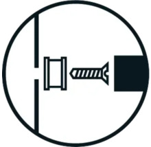 Symbol für eine Schraubverbindung mit Dübel