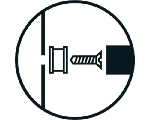 Symbol für eine Schraubverbindung mit Dübel