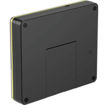 Rückansicht eines elektronischen Geräts mit Standfuß