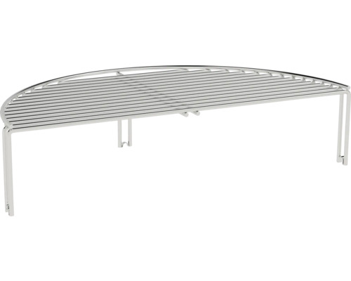 Grille de barbecue demi-circulaire en métal avec pieds