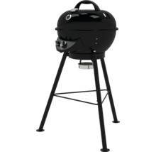 Schwarzer tragbarer Gasgrill auf Beinen