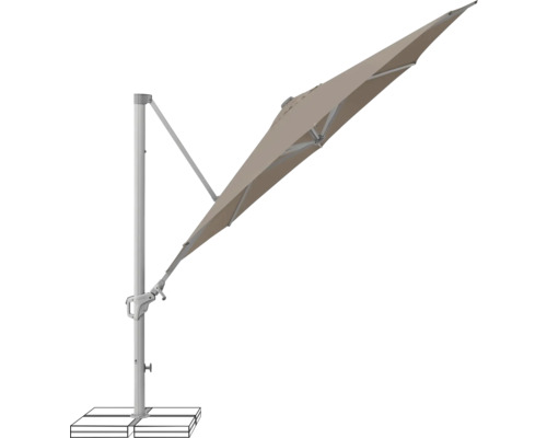 Parasol à bras libre pour l'extérieur