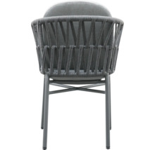 Gartensessel mit Kordelgeflecht und Sitzkissen