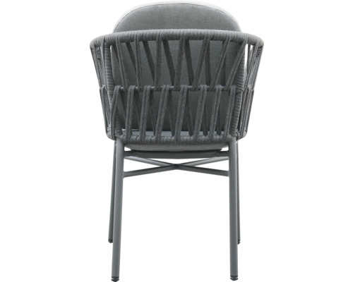 Gartensessel mit Kordelgeflecht und Sitzkissen