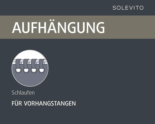 Aufhängung für Vorhangstangen mit Schlaufen