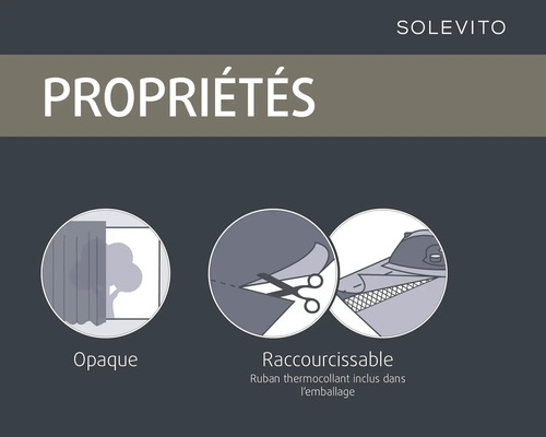 Solevito Propriétés: Opaque, Raccourcissable, Ruban thermocollant inclus dans l'emballage