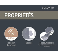 Solevito Propriétés du produit: isolation thermique, opaque, raccourcissable