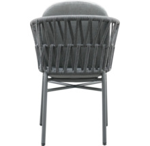 Gartensessel mit Kordelstruktur und Sitzkissen