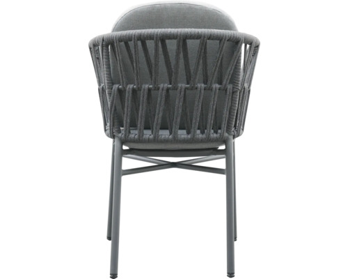 Gartensessel mit Kordelstruktur und Sitzkissen