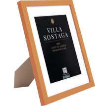 Orangefarbener Bilderrahmen mit Standfuß