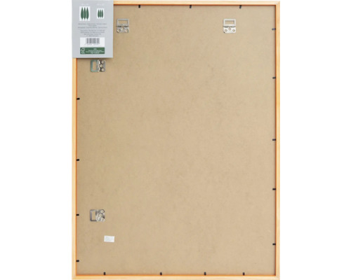 Rückseite des Bilderrahmens mit Holzrahmen