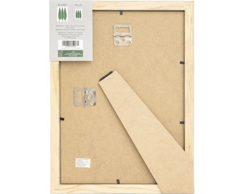 Rückseite des Bilderrahmens aus Holz mit Aufhängung