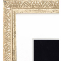 Detailansicht eines Bilderrahmens mit dekorativem Muster