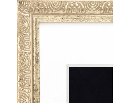 Detailansicht eines Bilderrahmens mit dekorativem Muster