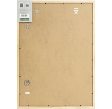 Rückseite eines Holzbilderrahmens mit Aufhängung