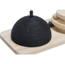 Katzenkratzbaum mit Sisalseil auf Holzsockel