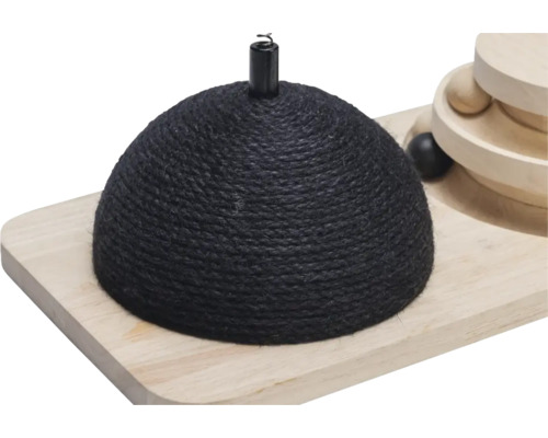 Katzenkratzbaum mit Sisalseil auf Holzsockel