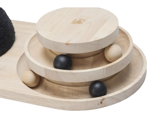 Holz-Katzenspielzeug mit mehreren Ebenen und Bällen