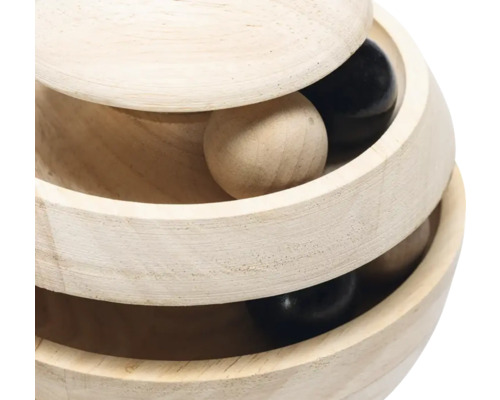 Holzkugelbahn mit Holzkugeln