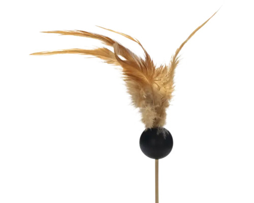 Katzenspielzeug Feder mit Stab