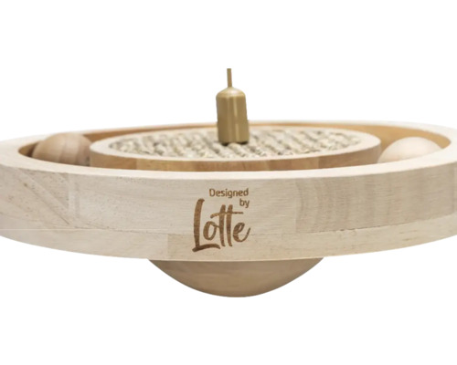 Katzenfutterspielzeug mit Ball, Spielzeugangel und Logo