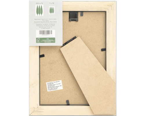 Dos d'un cadre photo en bois