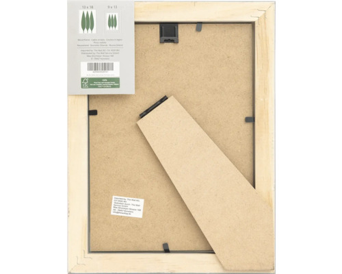 Arrière d'un cadre photo en bois avec suspension