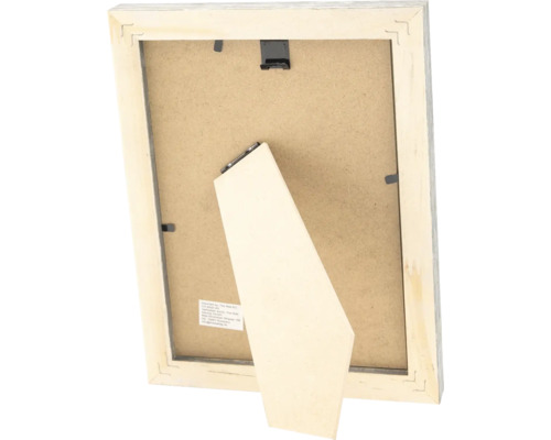 Vue arrière d'un cadre photo en bois avec support