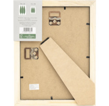 Dos d'un cadre photo en bois avec crochet et support