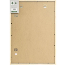 Arrière d'un cadre photo en bois avec des crochets