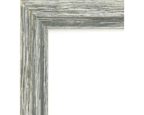 Coin d'un cadre photo en bois gris