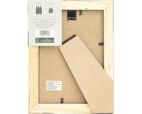 Arrière du cadre photo en bois