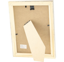 Dos d'un cadre photo en bois avec support