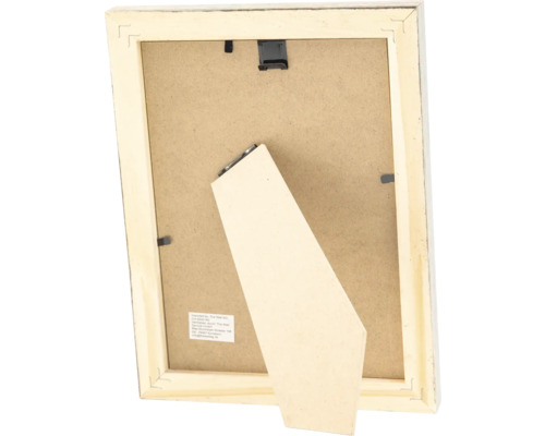 Dos d'un cadre photo en bois avec support